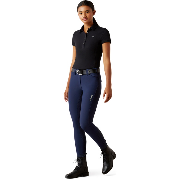 2025 Ariat Womens Prix 3 . 0 Kurzes Hemd Polo Hemd 10055059 - Black